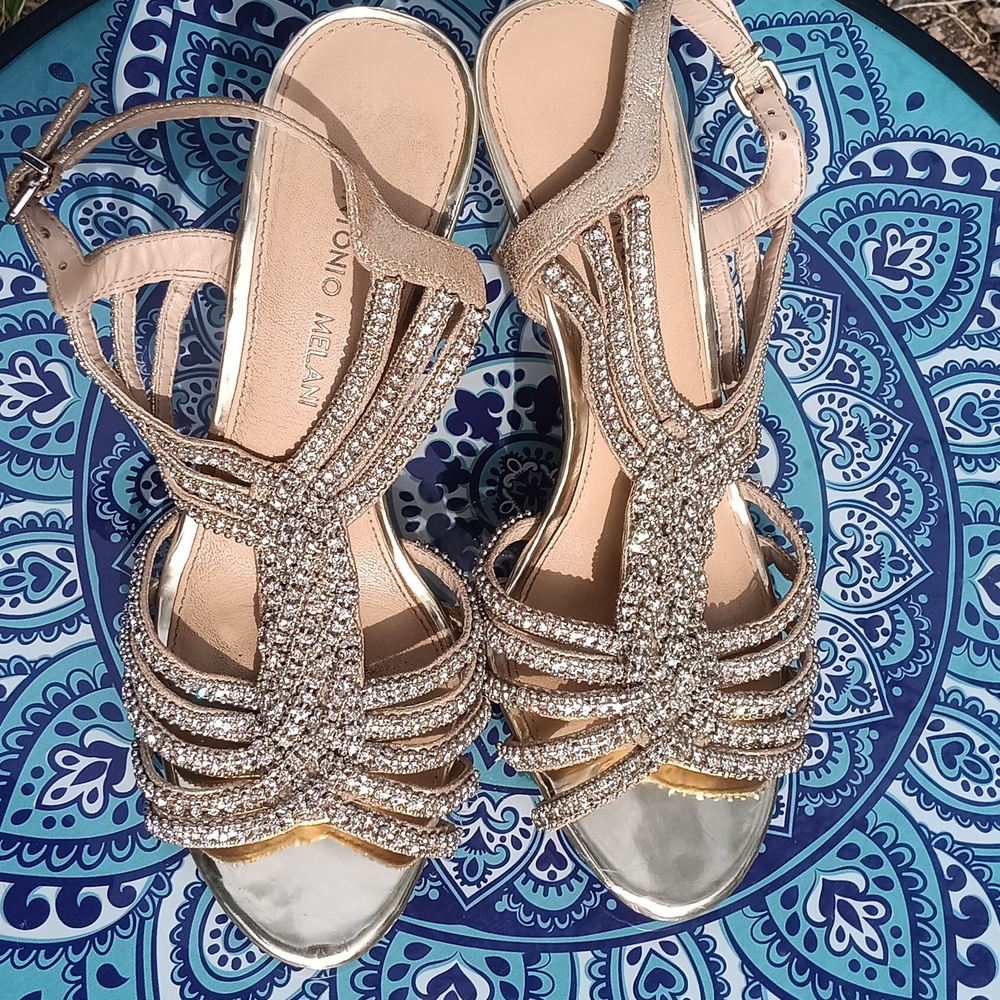 Antonio Melani Size 9 Rhinestone Stiletto Heels